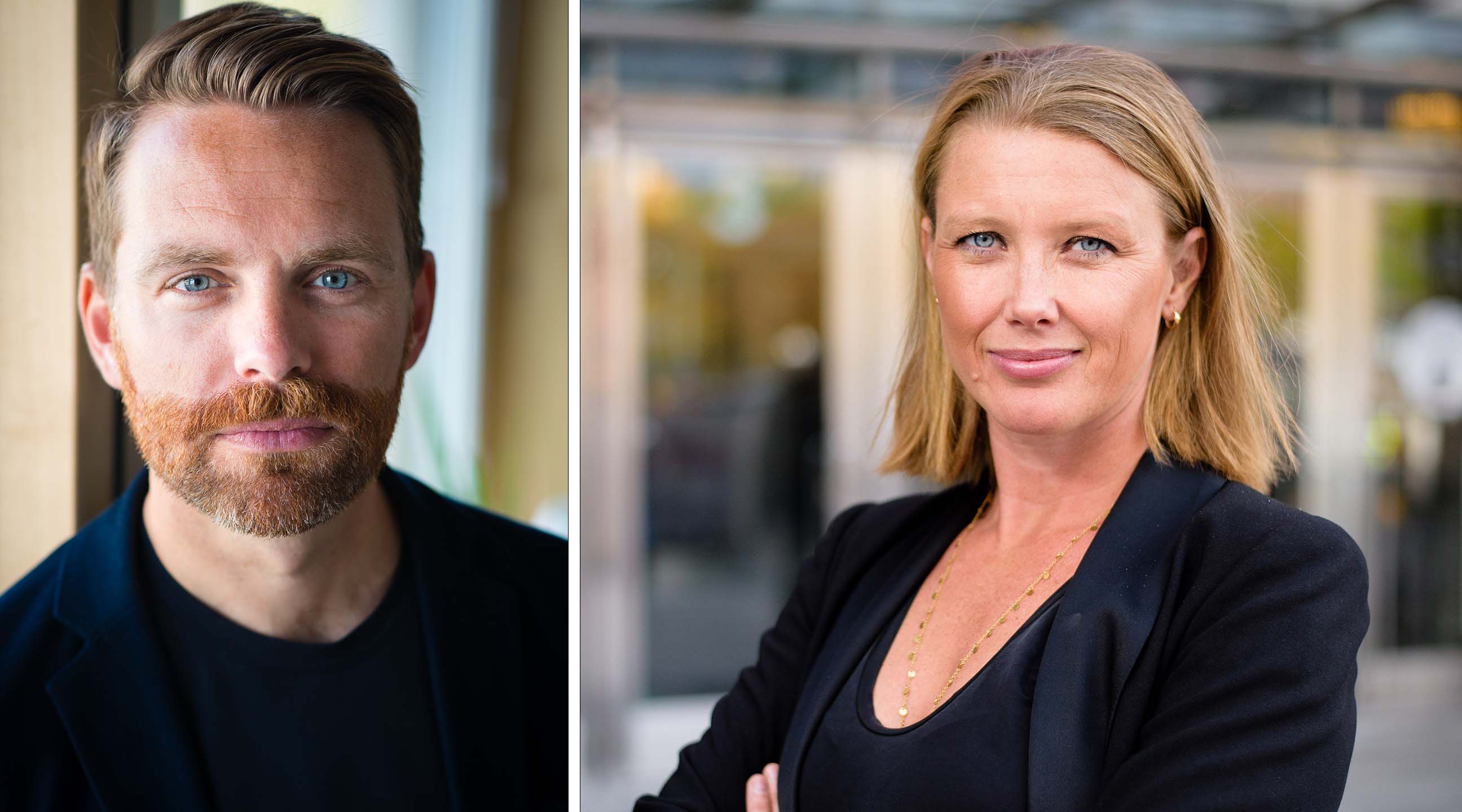 Två porträttbilder på Hans Linde och Kristina Castell placerade sida vid sida.
