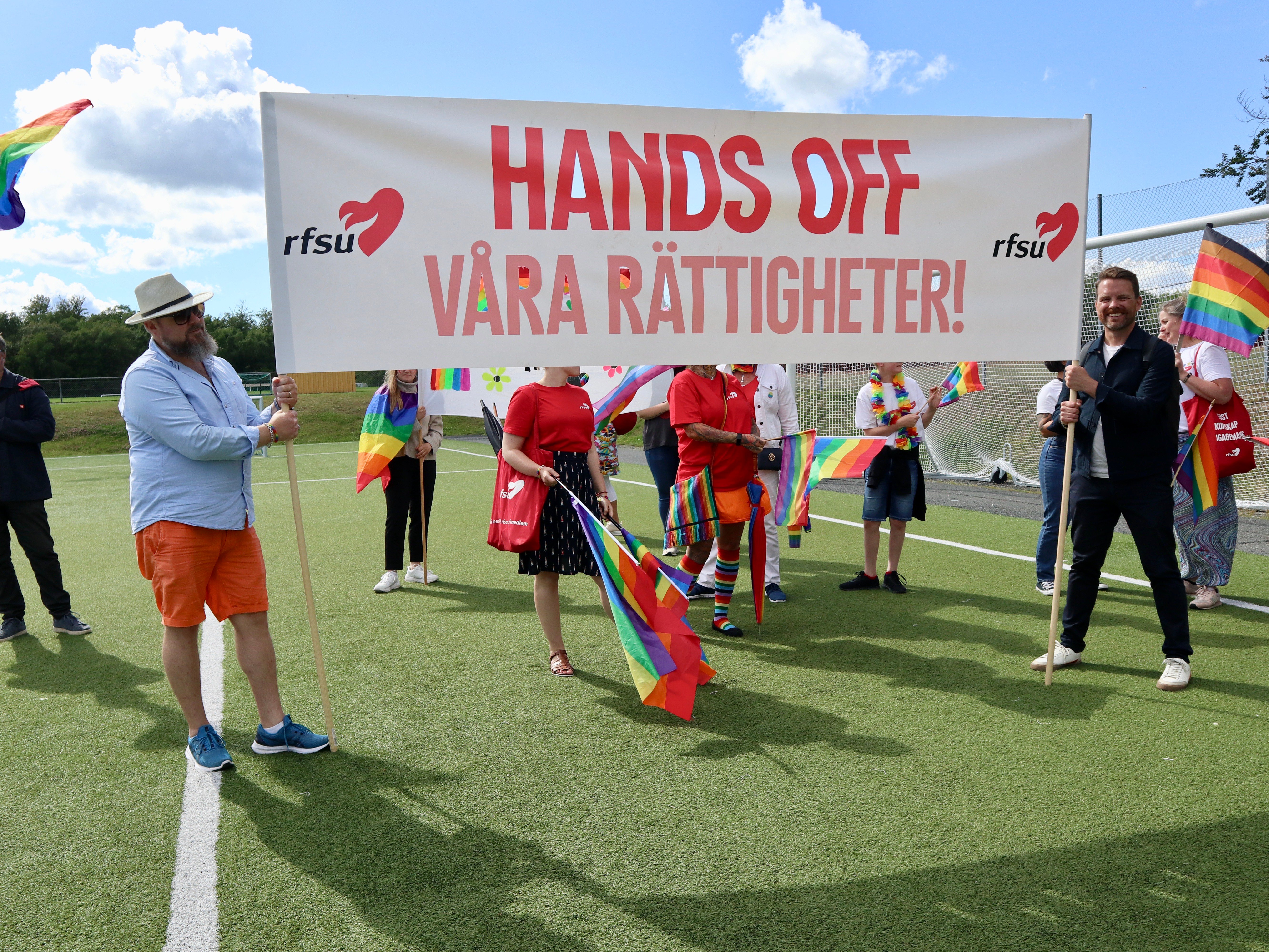 RFSU på plats under Sölvesborgs första prideparad