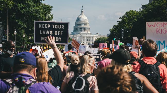 En marsch för aborträtten i Washington DC 