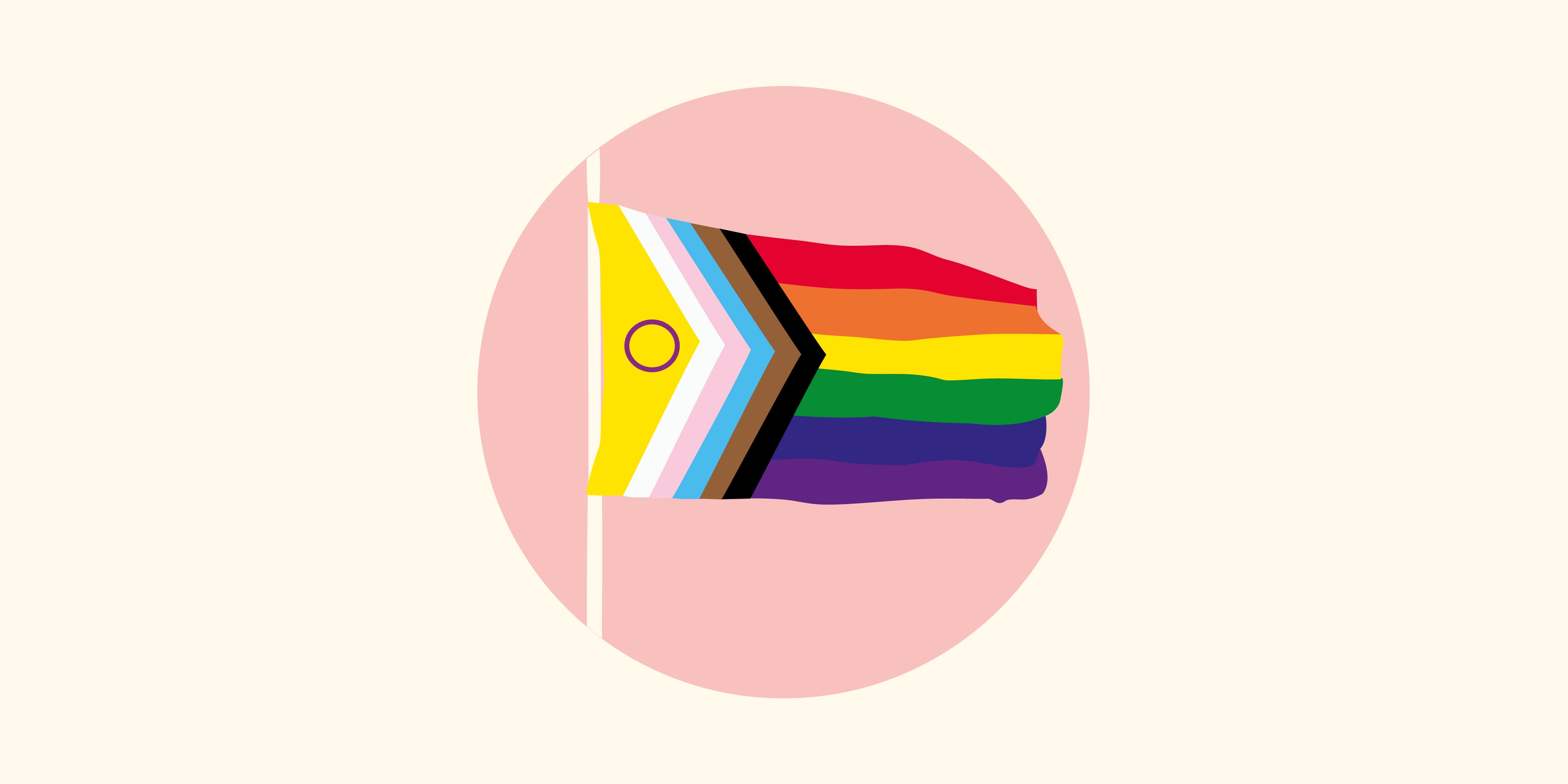 Illustration of the non-discriminatory pride flag.